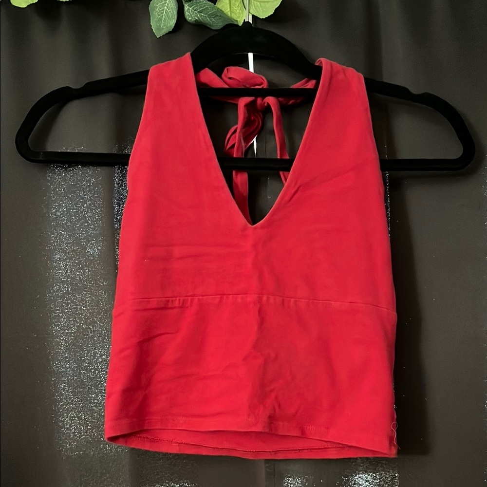 Red Sleeveless Top